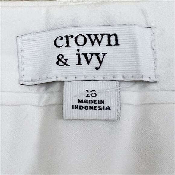 NWT Crown & Ivy Cream Ivory Women's Dress Pants Size 16 - Picture 4 of 6